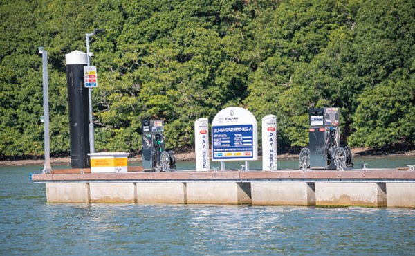 A self-service fuel bay offers petrol and diesel and takes card and contactless payments.