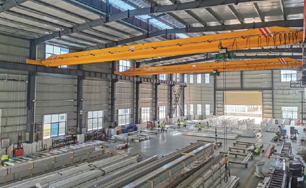 The extensive workshop area is 80m  (262ft) long, 24m (79ft) wide and 14m (46ft) high.